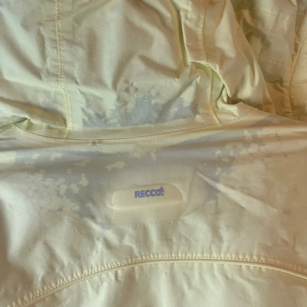 Nike Snowboarding Jacket Womens Large Yellow Hooded Full Zip Ski Coat 336773-774